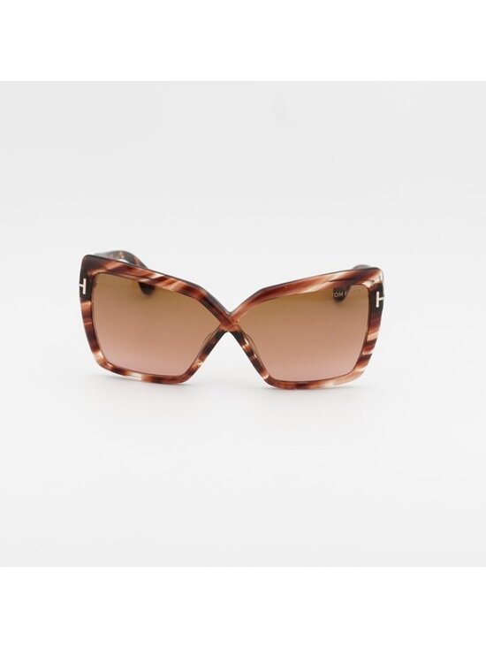 Tom Ford Fiore FT1195 54F Sunglasses Red Havana Cat Eye Frame, Brown Lenses main image 6